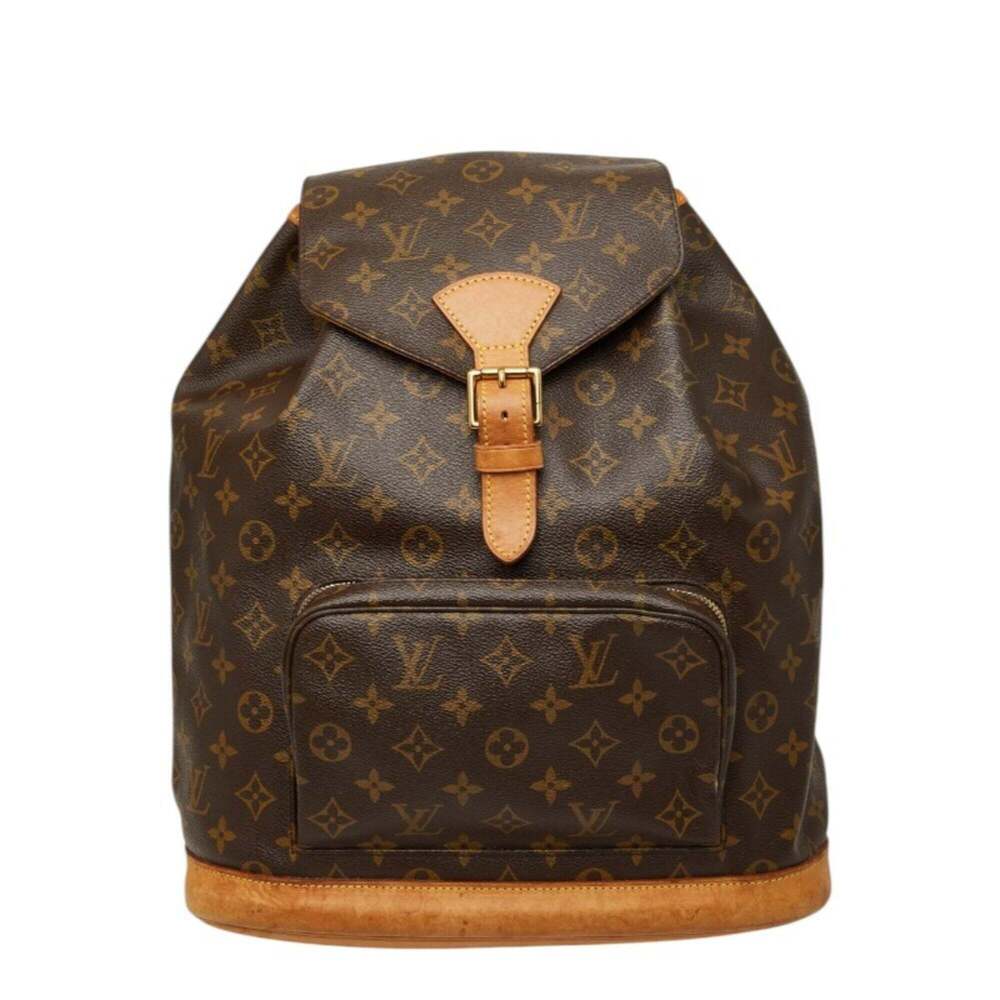 LOUIS VUITTON Brown Monogram Leather Backpack - Picture 1 of 11